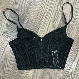 Lacy and Bead Bustier Corset Top Urban Outfitters